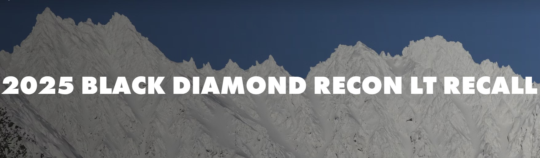 RECALL for Black Diamond Recon LT Avalanche Devices